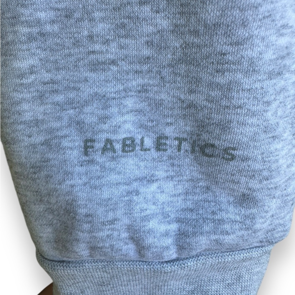 Fabletics Gray Quarter Zip Cropped Sweatshirt M - image 6